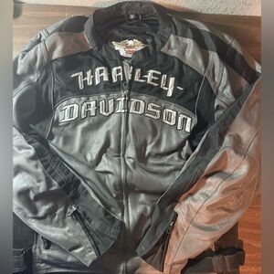 Harley-Davidson Jacket Men's 3XL Black Gray Textile Riding Gear Motorcycle Skull